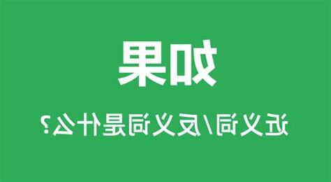 如果 意思